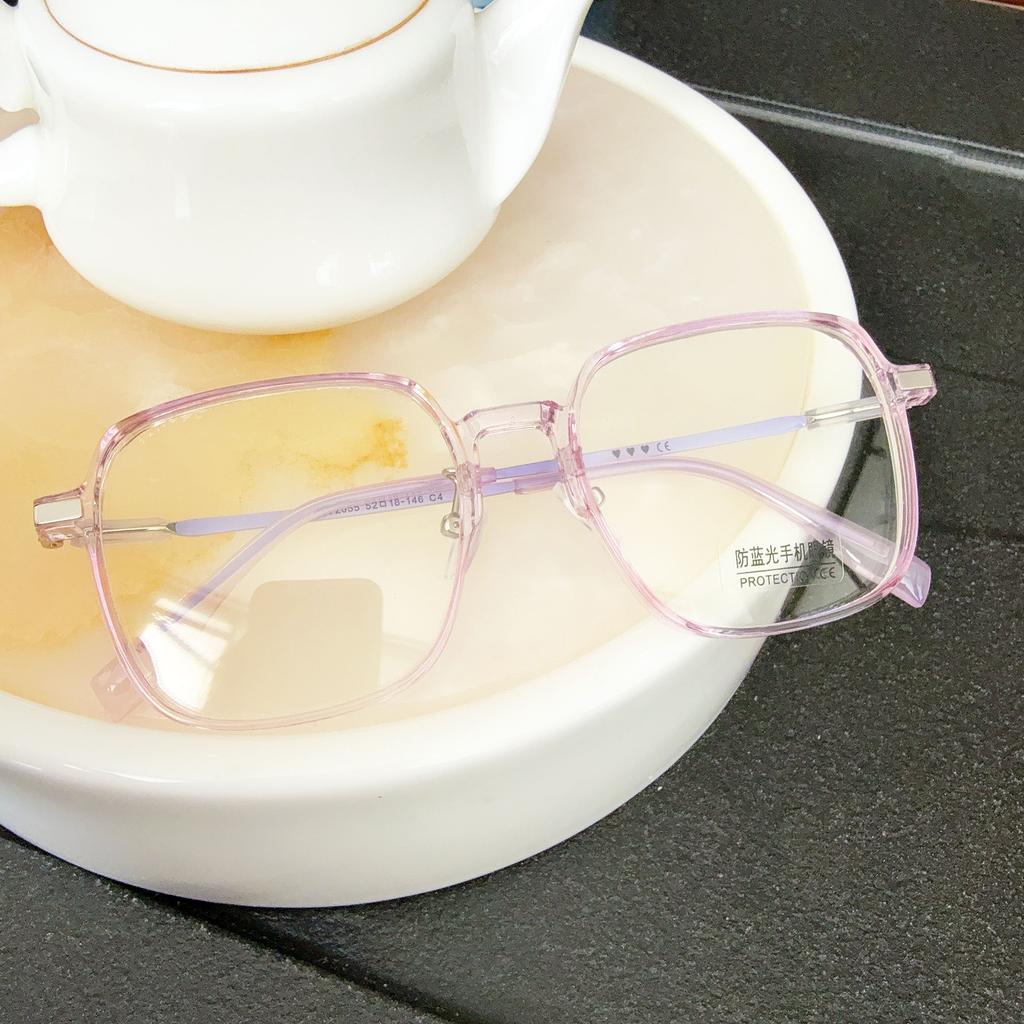 Square Large Frame Myopia Prescription Glasses For Women Men Blue Light Filter Near Sight Eyewear Student Vision Glasses -1 -2