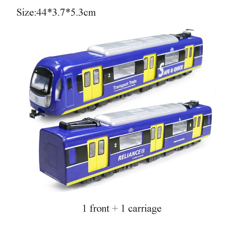 Large Simulation Alloy Train Model City Metal Diecast Subway Sound And Light Pull Back Car Kids Toy Boy Gift
