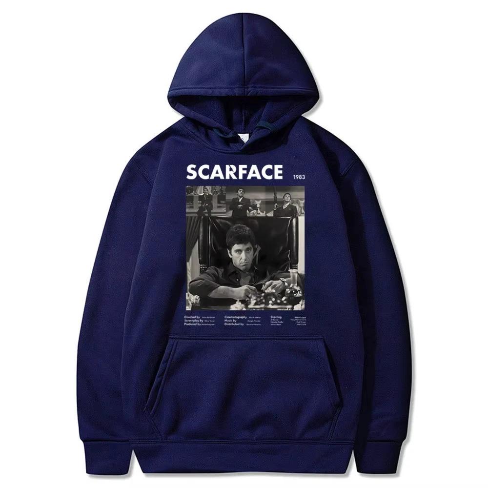 2026 Classic 90s Vintage Movie Scarface Tony Montana Graphic Hoodies Al Pacino Print Hoodies Men's Women Casual Oversized Sweatshirts