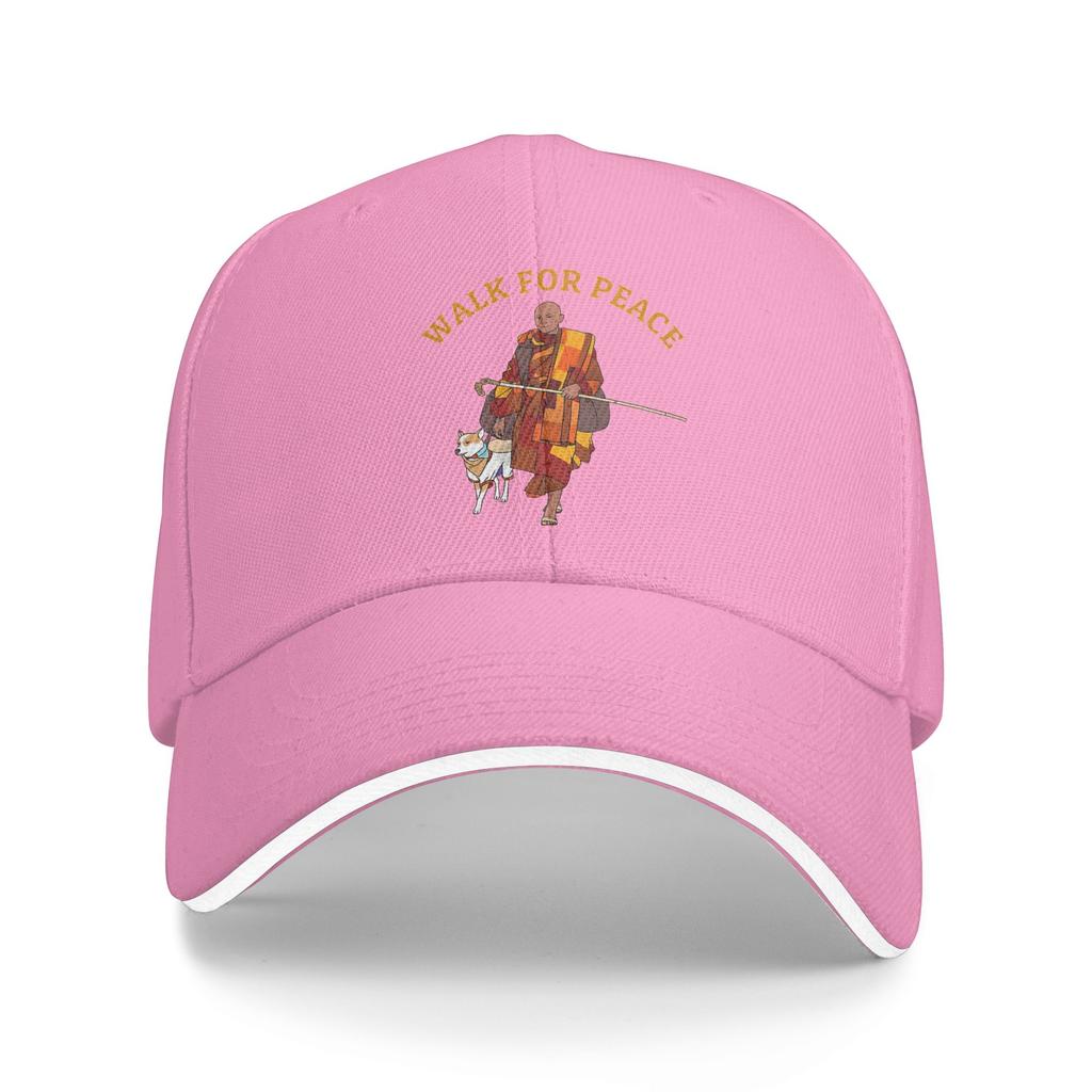 Walk for Peace Monks with Aloka Dog Golf Cap Accessories Vintage Sun Cap For Unisex Golf Headewear Adjustable
