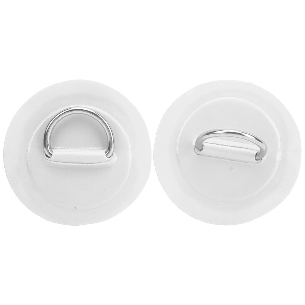 2pcs Inflatable Boat Kayak D  Pad Patch PVC Marine Stainless Steel Fixed Buckle(Black )