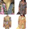 Classic Fall Short Sleeve Printed Shirt For Women Casual Wear
