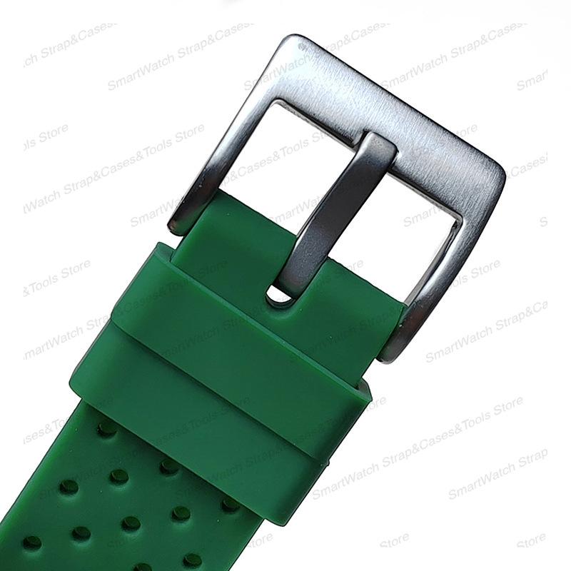 Silicone Watch Straps 18mm 20mm 22mm Waterproof Diver Rubber Watchband for Men Sport Replacement Bracelet Belt Watch Accessories