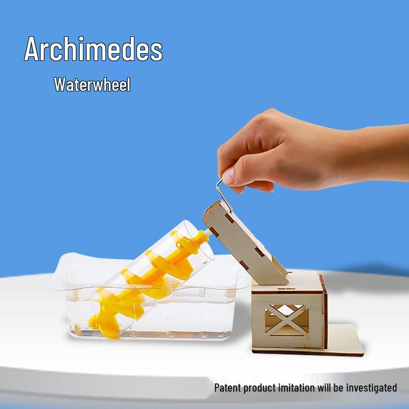Hand-Crank Archimedes Water Wheel Pump - Children's Science Toy