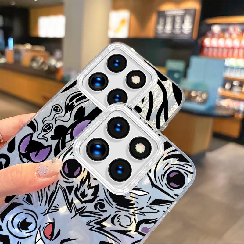 Pokemon Gengar Anime Cool Phone Case For Xiaomi Poco X6 X3 F6 M6 M4 Pro C61 13T 14T 11 Lite Feather Yarn Shockproof Matte Cover