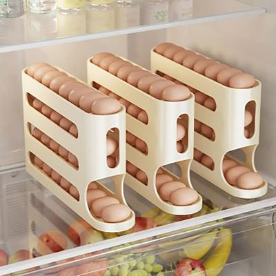 Household Automatic Scrolling Egg Rack Holder Large-capacity Egg Dispenser  Refrigerator