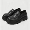 British Style Metal Buckle Loafers Men Thick-soled Wedding Shoes New Formal Business Comfort Shoes Slip-on Leather Casual Shoes