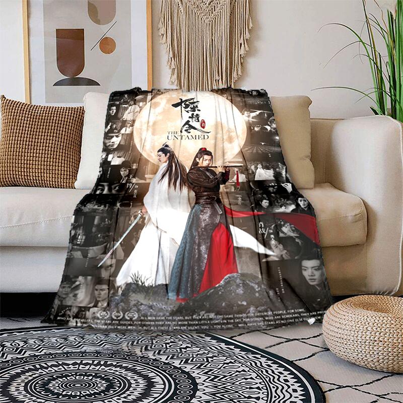 1PC The Untamed printed blanket, all season lightweight home office outdoor nap multifunctional blanket A1