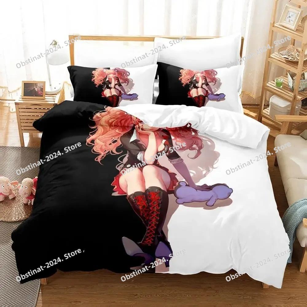 Fashion Anime Danganronpa Bedding Set Printed Bed Set Duvet Cover Sheet Pillowcase Bed Soft Quilt Cover Full Queen King Size