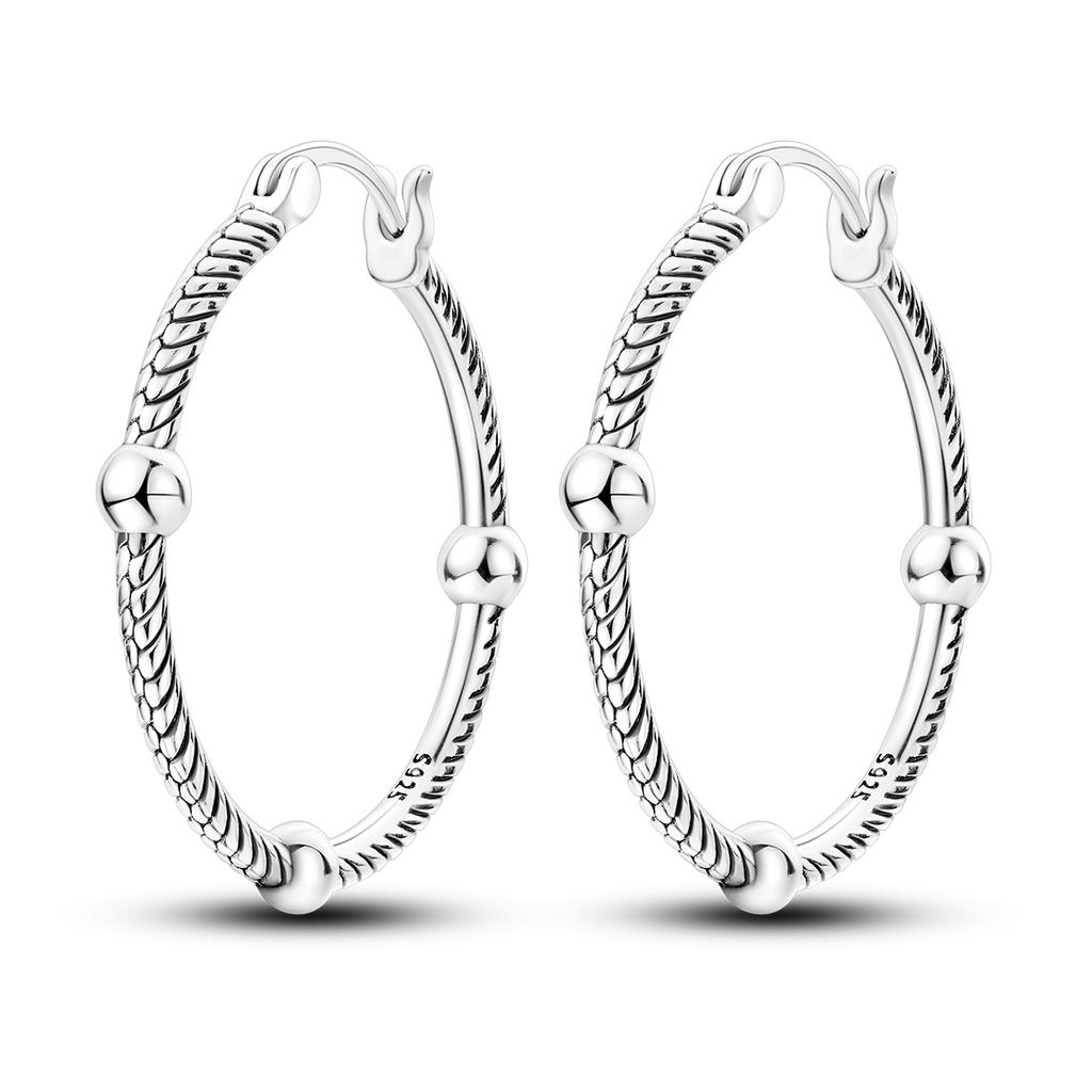 Orstarry 925 Silver Beetle Daisy Insect Flower Earrings Silver Hoop Earrings For Women Jewelry Original Party Gifts