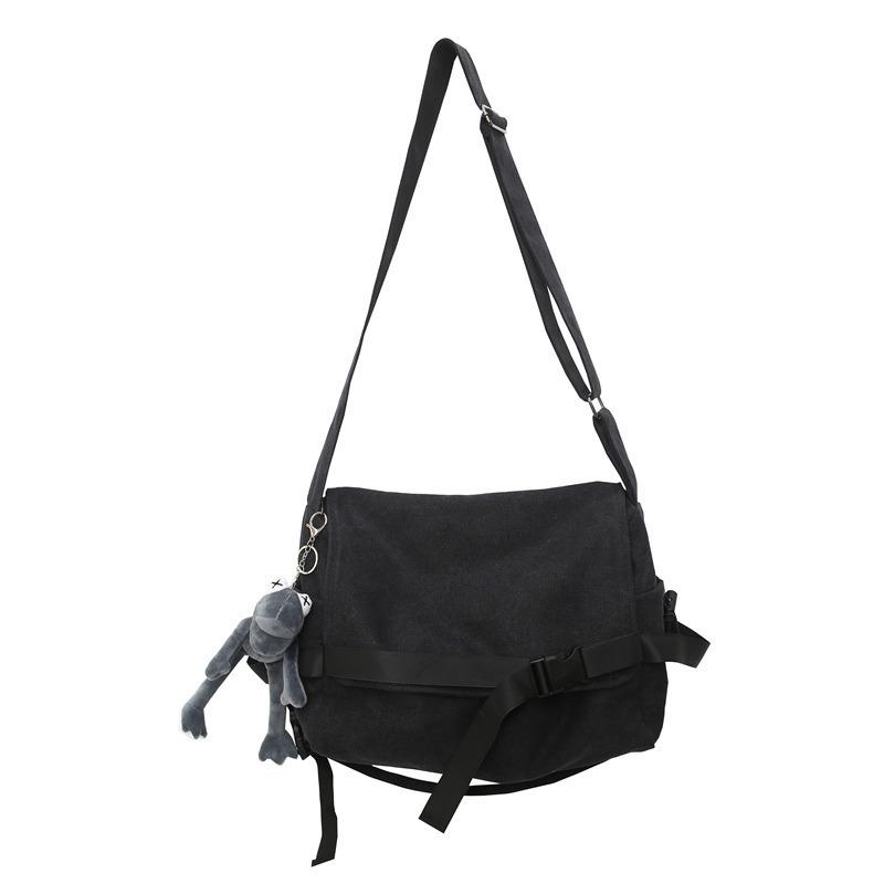 Men's Large Capacity Canvas Messenger Bag - Casual, Simple, Student and Boys' Shoulder Bag