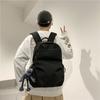 Schoolbag Fashion Summer New Nylon Pleated Solid Color Schoolbag Fashion Street Trend Men and Women Couple Backpack
