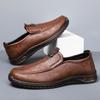 Men's Shoes Autumn New Soft-soled Business Casual Leather Shoes Simple, Comfortable, Non-slip and Wear-resistant One-pedal Dad Shoes
