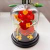 Building Block Rose Flower Desktop Decoration Holiday Gift