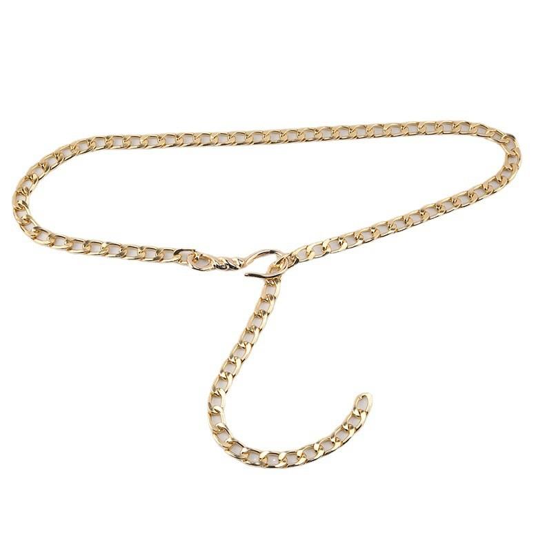Women Hip Hop Metal Belt With Glitter Embellishments For Casual Outdoor Wear