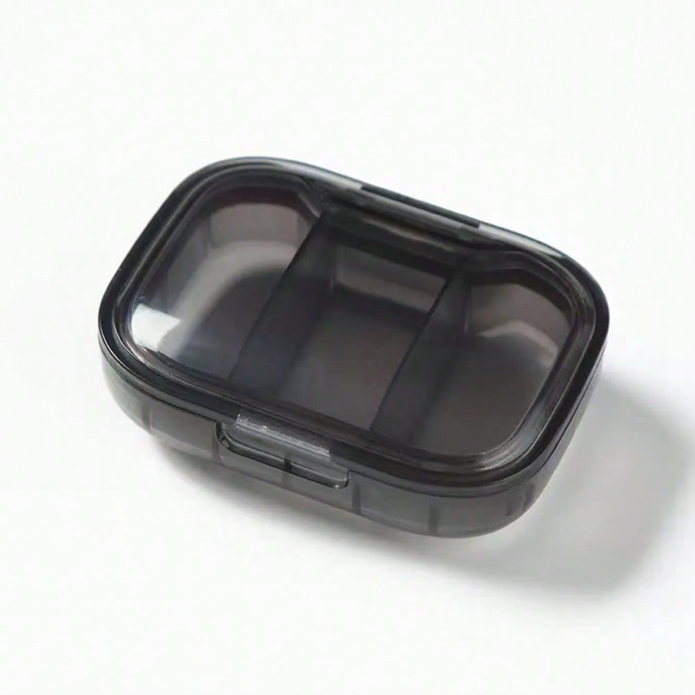 

A Compact Mini Pill Organizer - A Daily and Weekly Medication Holder Featuring A Dust-Resistant Design, Ideal for Travel, and Outings чорний