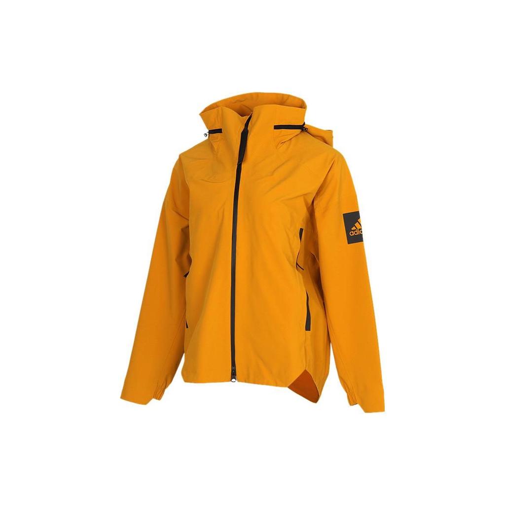 Adidas Outdoor Sports Hooded Jacket Men Outerwear Orange Yellow GQ2397