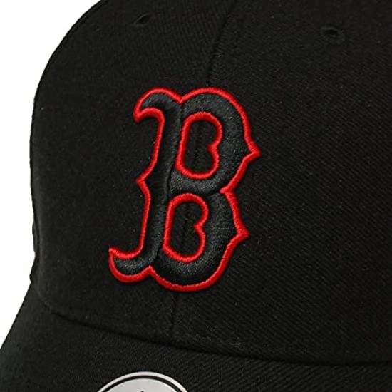 RED SOX MVP CAP BLACK Black Boston Red Sox Cap Hat '47 / 6-Panel