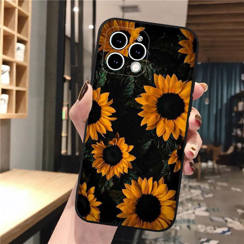 

Чехол для телефона с изображением подсолнуха для iphone 15 14 Pro Max 13 12 11 Pro Max XSMax XR 12 13 mini 14 Plus Shell iphone 15ProMax