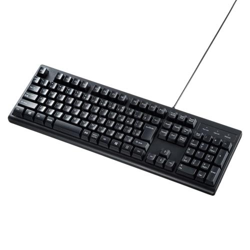 Sanwa Supply Keyboard, Wired USB Connection, Antibacterial, Waterproof, Dustproof Type, Japanese 109 Keys, Black SKB-BS6BK