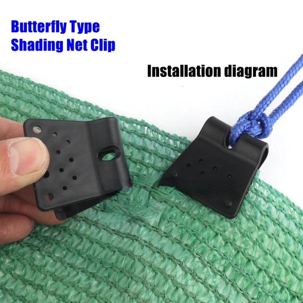 1~100pcs Butterfly Sunshade Net Clip Home Fence Installation Hook Greenhouse Film Sun Shading Net Clamp Outdoor Tent Hang Tongs