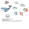 9 Pcs Summer Wood Nautical Beach Wall Decor Coastal Fish Lobster Whale Wall