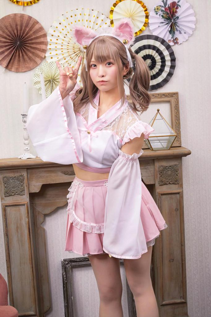 Clearstone SugarWhip Cosplay Halloween Fox Priestess Maid Pink Dámské