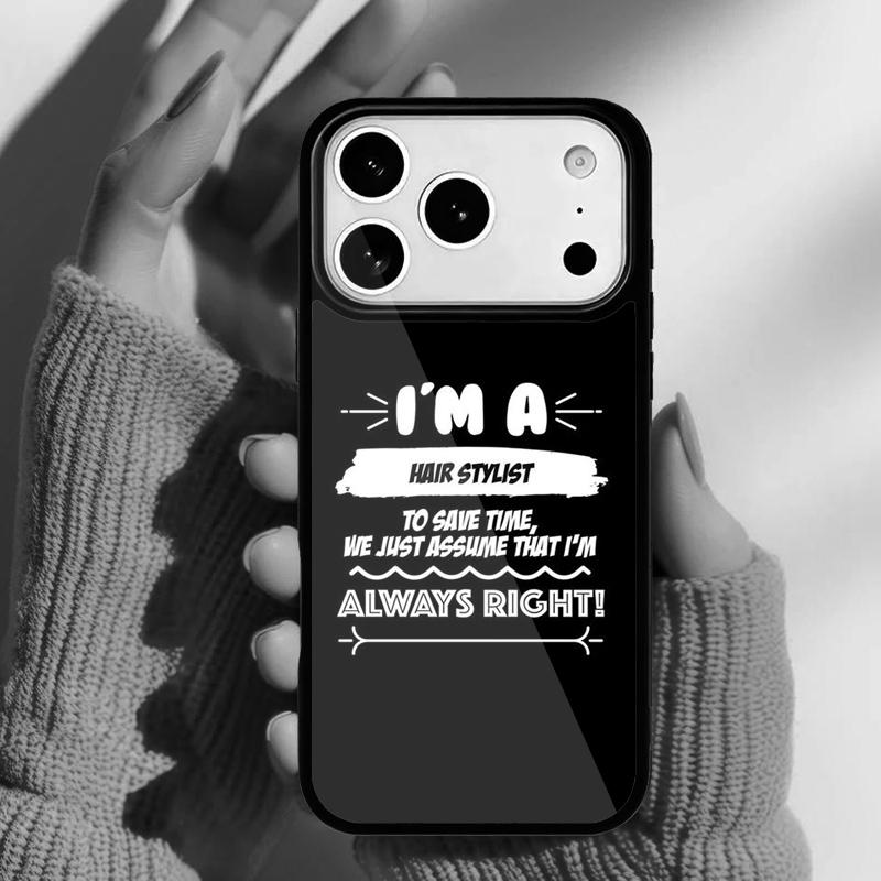 Hair Stylist Scissors Brush switch Novelty Fundas Phone Case for iPhone 17 16 15 14 13 Pro Max Back Cover for 12 11 Pro Coque