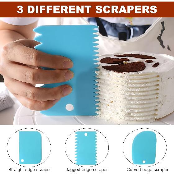6 Pack Cake Arch Guide Tool with Cake Scrapers, Cake Decorating Tools with Arch Ruler for Swag Marking, Baking Supplies for Beginners and Cake
