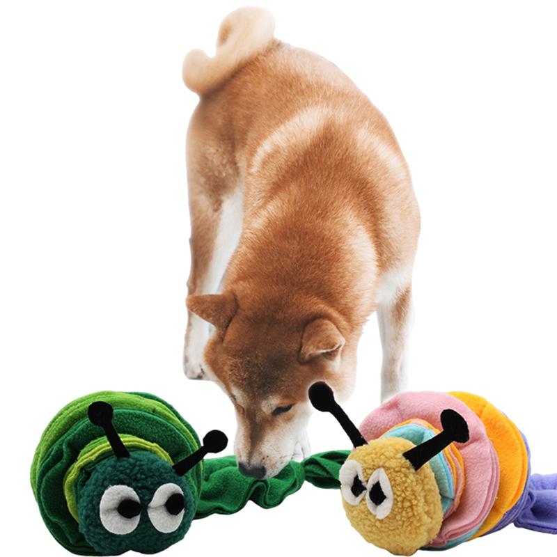 Booteely Dog To Improve Intelligence Caterpillar Toys Hidden Food Play Puzzle Games Interactive Sniffing Mats Enhance Feelings Decoration