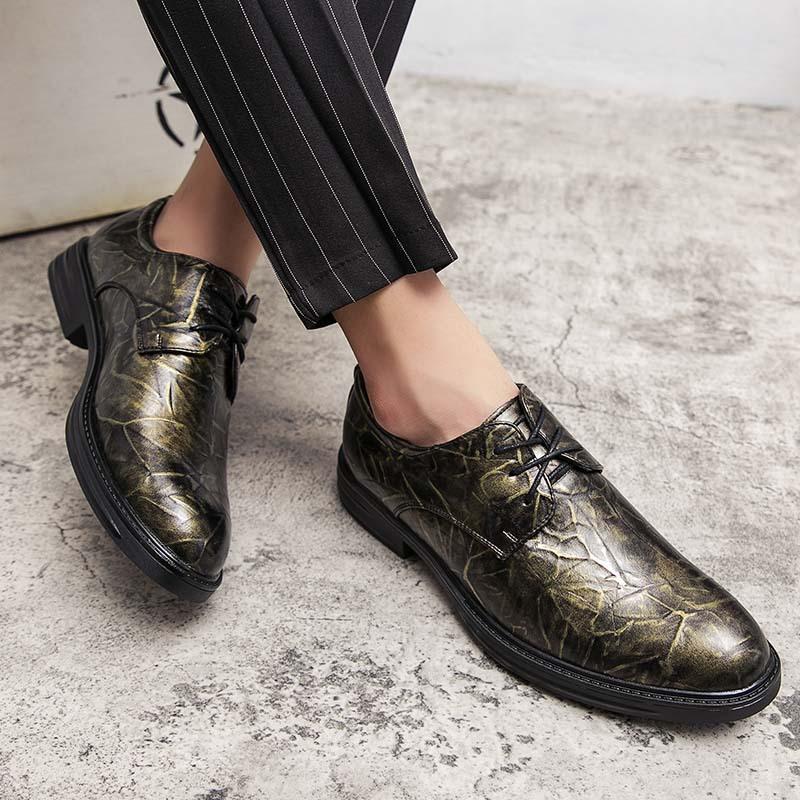 

2024 New British Men s Fashion Trend Single Shoes Business Casual Leather Shoes Japanese Round Head Large Size Men s Shoes 45