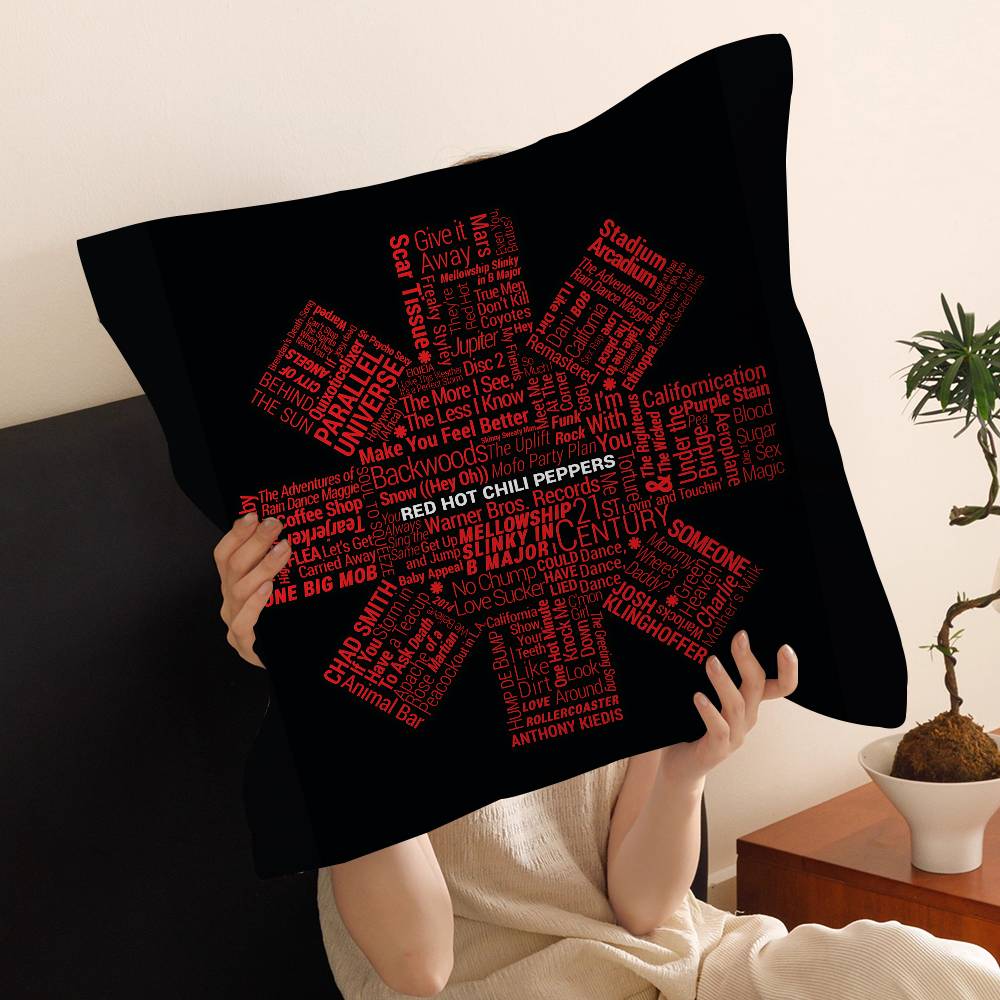 Rock Band R-Red Hot Chilis Pillow Cover Sofa Cushion Cover Home Room Decoration Children Gift