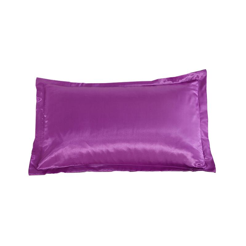 1Pc Bedding Breathable Pillow Cover Comfortable Polyester Fiber Washable Pillowcase Cool Ice Silk Household Summer