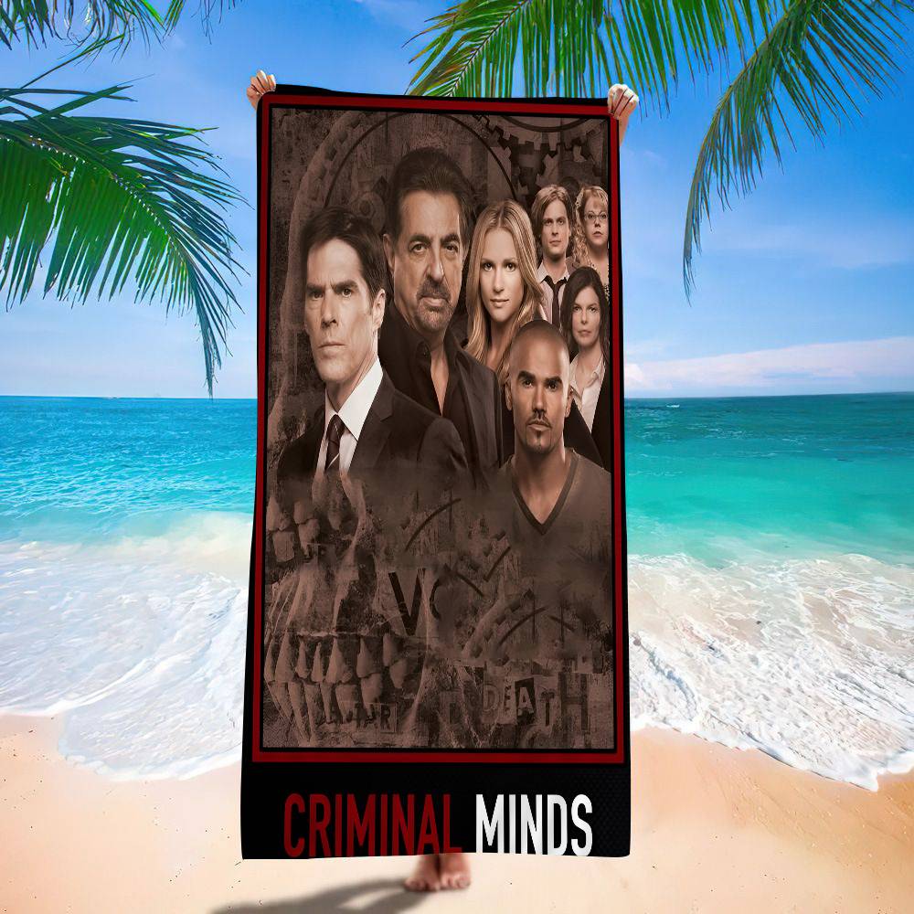 

Suspense TV Series C-Criminal M-Minds Anime Beach Swimming Towel Soft Absorbent Washcloth Children s Gifts For Travel Camping W40*H60(CM)