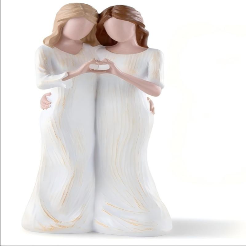 Sisters Friendship Resin Statue - Decorative Figurine For Women, For Friends & Sisters, Home Decor