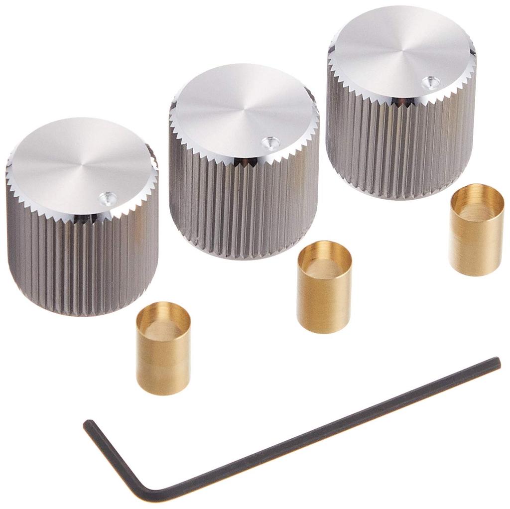 HATA Flathead Knurled Straight Knob Titanium Color Set (6.4, Dot)