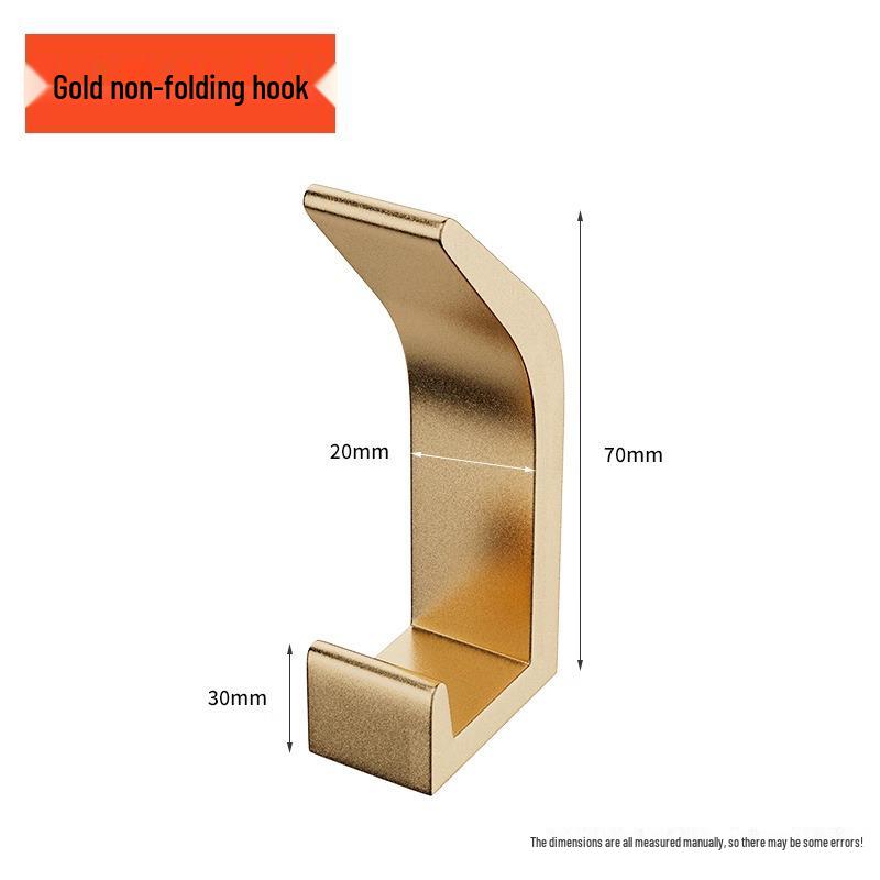 

Прочный самоклеящийся складной крючок для пальто - Настенный из космического алюминия, не требующий сверления, для ванной комнаты или одежды Standard