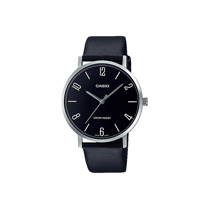 CASIO Men Standard Series Black Watch MTP-VT01L-1B2 MTP-VT01L-1B2 Black Dial