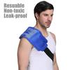 Zeinwap Reusable Hot and Cold Ice Pack for Pain Relief Gel Bag for Shoulder Ankle Knee (Blue)