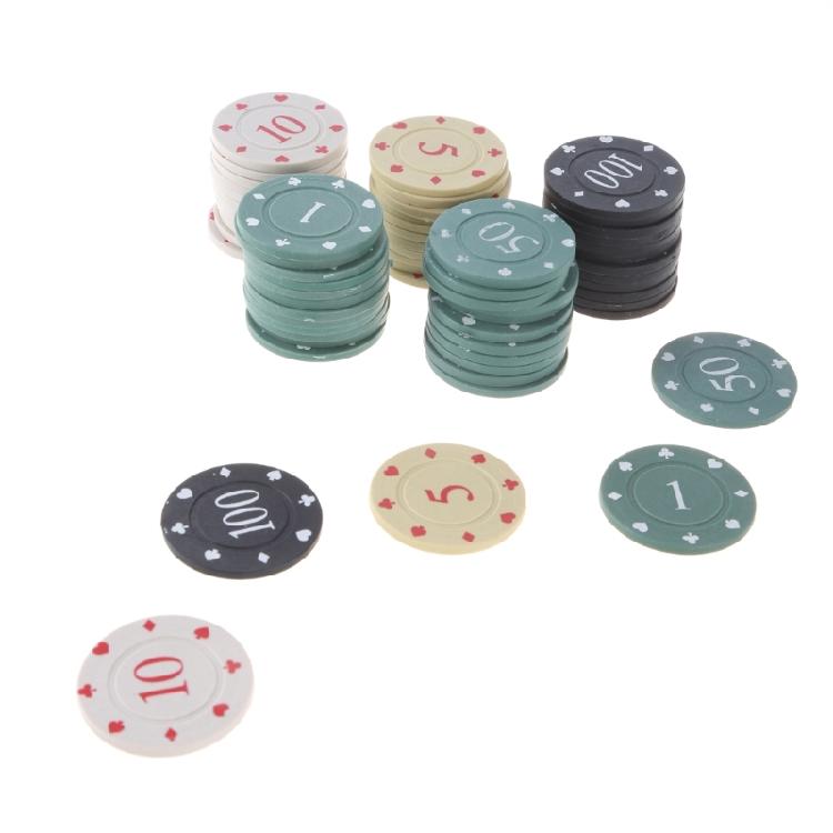 100Pcs Professional Plastic Poker Chip Teaching Coin Plastic Counting Counters Poker Chip Learning Counters Chip