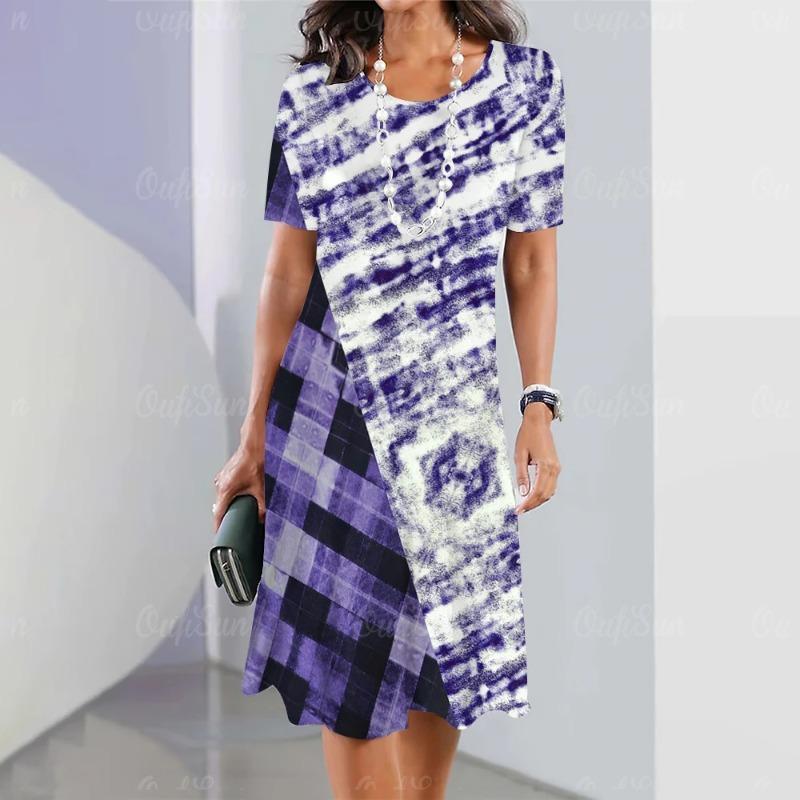 Fashion Trend Ladies Dresses Summer Print Dresses Vintage Tops Fashion Party Casual Loose