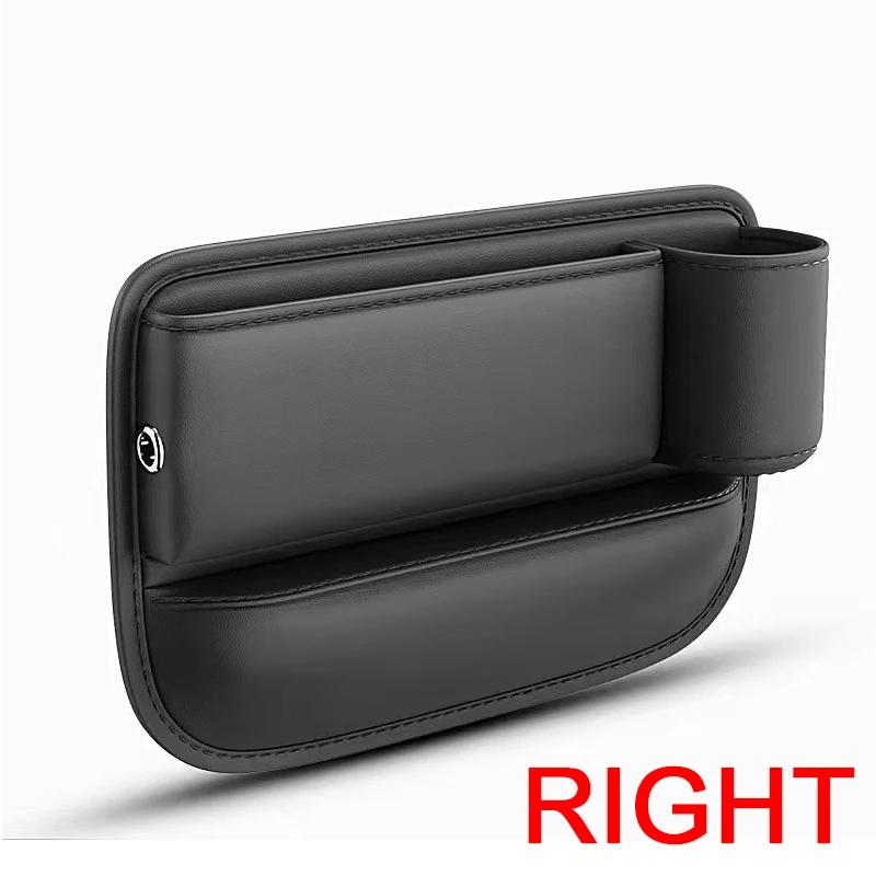 Car Seat Gap Filler Automotive Seat Leather Storage Box Water Cup Holder Gap Side Organizer Front Seat Gap Filler Storage Box