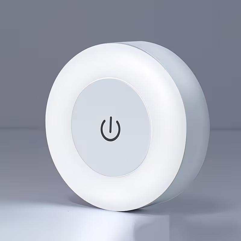 Modern LED Touch Control Night Light Rechargeable Night Light Adjustable Brightness Warm & Cool White Portable LED Lamp for Bedroom Hallway Wardrobe