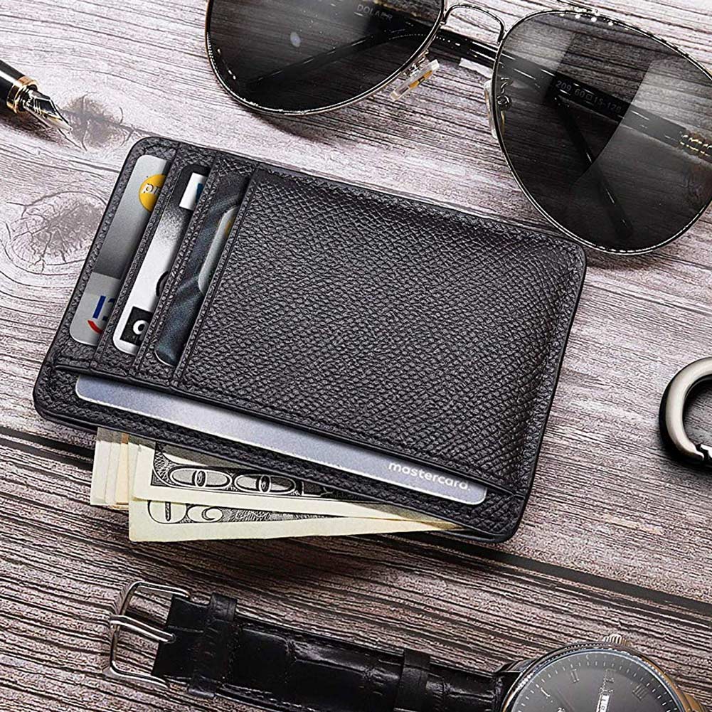 

PU Men Wallet Card Holders Purse Men Business Slim Thin Multi-Layer Design Wallet Credit Cardholder Money Case Note Holder