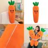 Ultra Soft Carrot Plush Body Pillow Huggable Stuffed Toy Adorable Bed Cushion