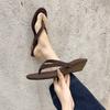 Fashion New Style Fashion Round Clip Toe Thin Low Heels Women Slippers Outdoor Casual Sandals Summer Flip Flops Shoes Zapatos Mujer