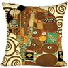 Gustav Klimt Oil Painting Printed Polyester Decorative Pillowcase Home Sofa Square Pillowcover Cushion Cover 45X45Cm