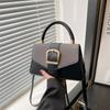 Bag women's new casual aesthetic texture retro fashion portable simple shoulder crossbody small square bag