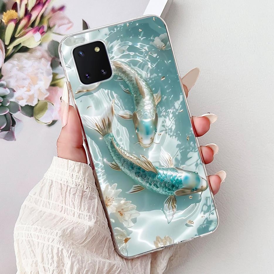 For Samsung Galaxy Note 10 Lite Case SM-N770F Luxury Love Heart Painted Cover Soft Slim Phone Case For Samsung Note10 Lite Shell