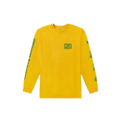 X Collaborazione Shake Junt T-shirt Sportiva Casual a Maniche Lunghe Stampata Uomo Top Giallo VN0A4ROY85W